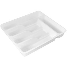 MULTIDOM Лоток для столовых приборов широкий (белый). Размер 33х29х5,5 см. 740 006