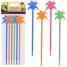 MULTIDOM Палочки для размешивания коктейлей «Тропикана». Набор 6шт. 23,5см МТ76-107