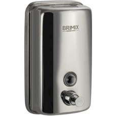 BRIMIX - Дозатор для жидкого мыла 800 мл, настенный, с глазком, из нержавеющей стали марки SUS 304, цвет ХРОМ. 61808