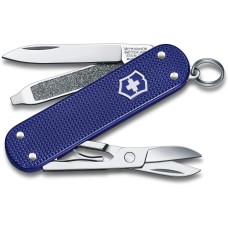 VICTORINOX Нож перочинный Classic SD Alox Night Dive (0.6221.222G) 58мм 5функц. синий подар.коробка