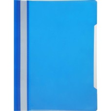 БЮРОКРАТ Папка-скоросшиватель -PS-K20BLU A4 прозрач.верх.лист карм.на лиц.стор. пластик синий 0.12/0.16