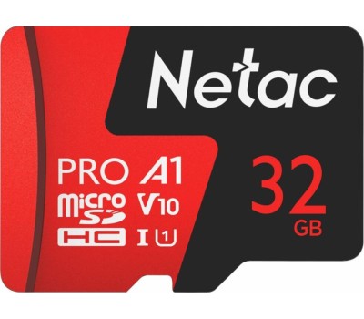 Карта памяти NETAC 32Gb MicroSD P500 Extreme Pro + SD адаптер (NT02P500PRO-032G-R)