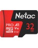 Карта памяти NETAC 32Gb MicroSD P500 Extreme Pro + SD адаптер (NT02P500PRO-032G-R)
