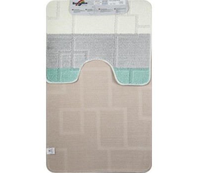 Коврик д/ванной комнаты САНАКС 00249 Коврик в ванную SILVER 71 двойной АНТРАЦИТ 60х100+50х60см