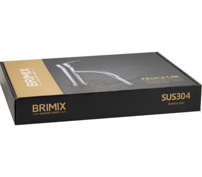 Смеситель BRIMIX 9314 Смеситель кухонный, гибкий излив, из нержавеющей стали марка 304, серии СТАНДАРТ