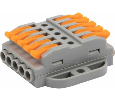 REXANT (07-6265-4) СМК 5-ТИ ПРОВОДНАЯ С МОНТАЖНОЙ ПЛОЩАДКОЙ 0,08-4 ММ2 ПРОХОДНАЯ, СЕРАЯ