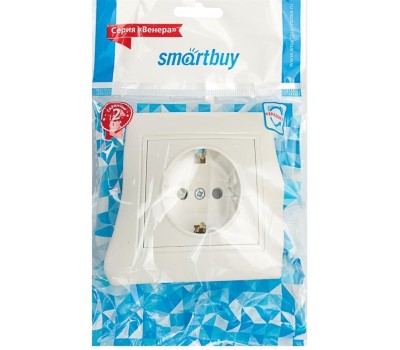 Розетка SMARTBUY (SBE-01w-16-S1-1Z) Венера, 1-местная, белый