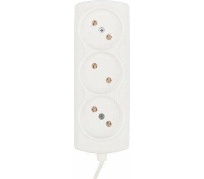 Удлинитель PROCONNECT (13-4207) 3 ГНЕЗДА, 5М, 2Х0,75 ММ2, Б/З, БЕЛЫЙ