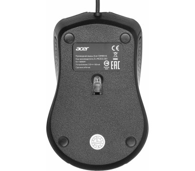 Мышь ACER OMW010 черный оптическая (1200dpi) USB (3but)