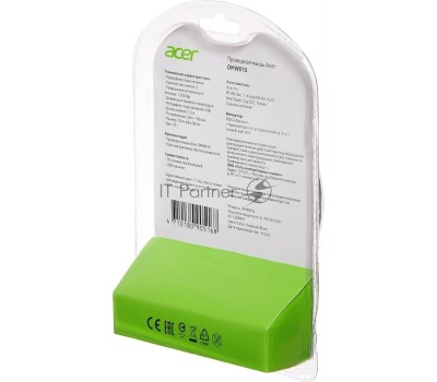 Мышь ACER OMW010 черный оптическая (1200dpi) USB (3but)