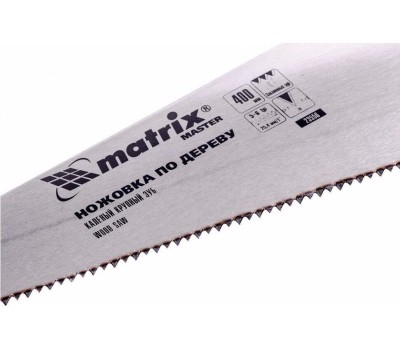 Ножовка MATRIX Ножовка по дереву, 400 мм, зуб 2D, каленый крупный зуб 5-6 TPI, двухкомпонентная рукоятка