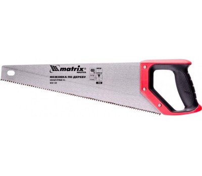 Ножовка MATRIX Ножовка по дереву, 400 мм, зуб 2D, каленый крупный зуб 5-6 TPI, двухкомпонентная рукоятка
