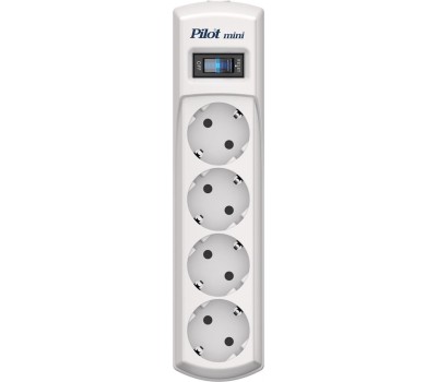 PILOT Сетевой фильтр mini, 1.8м, белый [127]