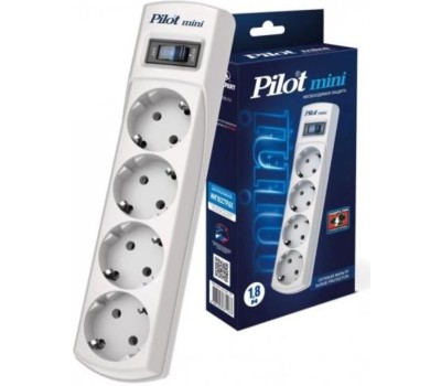 PILOT Сетевой фильтр mini, 1.8м, белый [127]