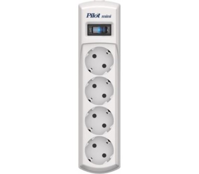 PILOT Сетевой фильтр mini, 1.8м, белый [127]