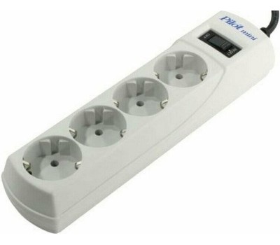 PILOT Сетевой фильтр mini, 1.8м, белый [127]