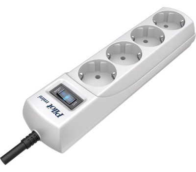 PILOT Сетевой фильтр mini, 1.8м, белый [127]