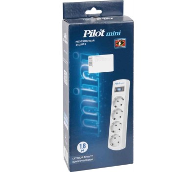 PILOT Сетевой фильтр mini, 1.8м, белый [127]