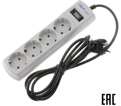 PILOT Сетевой фильтр mini, 1.8м, белый [127]