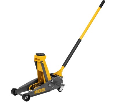 Домкрат DENZEL Домкрат гидравлический подкатной, 3 т, 125-470 мм, быстрый подъем, проф. 51260