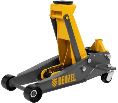 Домкрат DENZEL Домкрат гидравлический подкатной, 3 т, 125-470 мм, быстрый подъем, проф. 51260