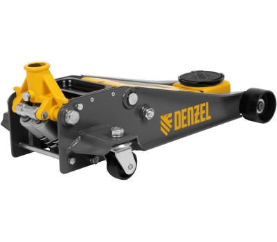 Домкрат DENZEL Домкрат гидравлический подкатной, 3 т, 125-470 мм, быстрый подъем, проф. 51260