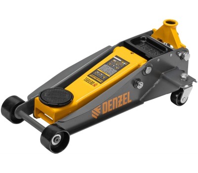 Домкрат DENZEL Домкрат гидравлический подкатной, 3 т, 125-470 мм, быстрый подъем, проф. 51260