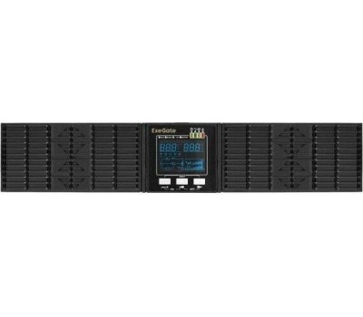 ИБП Exegate EP285648RUS ИБП On-line ExeGate PowerExpert ULS-3000.LCD.AVR.C13.USB.RS232.SNMP.2U <3000VA/3000W, On-Line, PF=1, LCD, 6*IEC-C13, RS232, USB, SNMP-slot, Rackmount 2U/Tower, Black>