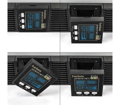 ИБП Exegate EP285648RUS ИБП On-line ExeGate PowerExpert ULS-3000.LCD.AVR.C13.USB.RS232.SNMP.2U <3000VA/3000W, On-Line, PF=1, LCD, 6*IEC-C13, RS232, USB, SNMP-slot, Rackmount 2U/Tower, Black>