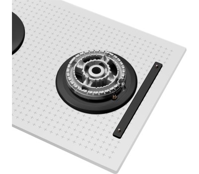 Варочная панель газовая MAUNFELD Газовая варочная панель EGHG.32.73CW/G, 2 конфорки, закаленное стекло, белый