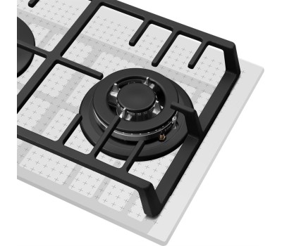 Варочная панель газовая MAUNFELD Газовая варочная панель EGHG.32.73CW/G, 2 конфорки, закаленное стекло, белый