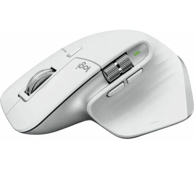 LOGITECH Мышь беспроводная MX Master 3S, Bluetooth/Радио, оптическая, USB, 8000dpi, светло-серый [910-006566]