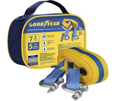 Трос буксировочный GOODYEAR Трос буксировочный с шаклами GY 7 тонн, 5 метров