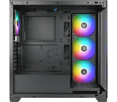Корпус для ПК AZZA Корпус ATX Neptune, Midi-Tower, без БП, черный [neptune csaz-491]