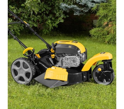 Газонокосилка DENZEL Бензиновая газонокосилка GLT-460SP-T, Trike 149 см3, 46 см, привод, панель, 60л 58810