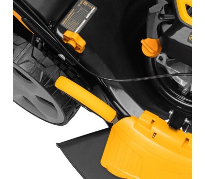 Газонокосилка DENZEL Бензиновая газонокосилка GLT-460SP-T, Trike 149 см3, 46 см, привод, панель, 60л 58810