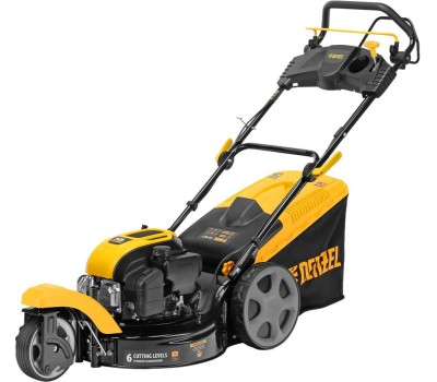 Газонокосилка DENZEL Бензиновая газонокосилка GLT-460SP-T, Trike 149 см3, 46 см, привод, панель, 60л 58810