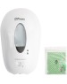 GFmark - Дозатор СЕНСОРНЫЙ,для жидкого МЫЛА, модель КОКОН с окошком, пластик АБС, БЕЛЫЙ, с датчиком объёма жидкости и уровеня заряда батарей, 1000 мл 721