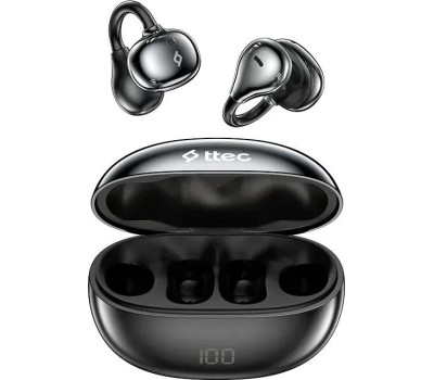 TWS наушники TTEC Наушники-клипсы беспроводные AirBeat Aura Open-Ear Clip On Wireless Bluetooth Headset. Цвет: черный