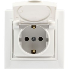 Розетка SMARTBUY (SBE-01w-16-S1-1ZK-c) Венера, 1-местная, белый