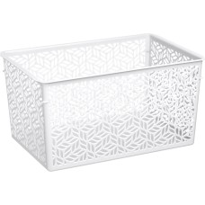 Корзинка HOMVER Linden универсальная 6,7л, 290х190х150мм (белый) 221313429/01