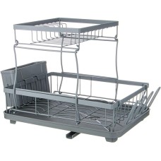Сушилка для посуды AGNESS СУШИЛКА ДЛЯ ПОСУДЫ СЕРАЯ 43*30*31 СМ (КОР-6ШТ) 917-104