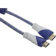 NONAME Кабель аудио-видео HDMI (m)/HDMI (m) 1.8м. феррит.кольца позолоч.конт. синий/белый