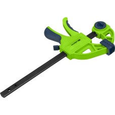 Струбцина СИБРТЕХ Струбцина F-образная, быстрозажимная, 150 х 70 х 360 мм, пластиковый корпус, фиксатор, двухкомпонентная рукоятка 20563