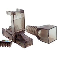 SUPRLAN Коннектор (10-0239-1) UTP кат.6A RJ45 с защитным колпачком прозрачный