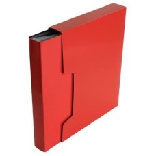 БЮРОКРАТ Папка ДеЛюкс DLVBOX100RED, 100шт вкладышей, A4, пластик, 0.7мм, красный