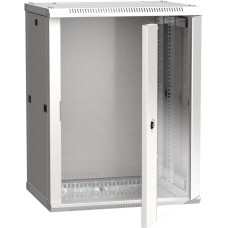 ITK Шкаф коммутационный Linea W (LWR3-12U64-GF) настенный 12U 600x450мм пер.дв.стекл 90кг серый 350мм 29кг 200град. 635мм IP20 IK08 сталь
