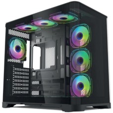 Корпус для ПК FORZA Корпус для ПК FZ-G42B Seaview TG ATX Case, black, w/o psu, Curved Tempered glass front panel, 1x3,5
