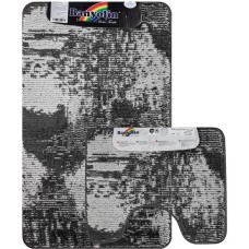 САНАКС - Коврик в ванную КЛАССИК УНИ 202308, двойной СЕРЫЙ, 55х90 + 45х55 см, 100% полиэстер 00357