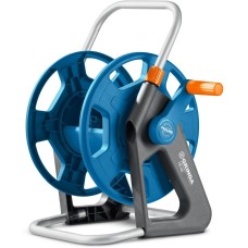 GRINDA HR-45, для шлангов 45м x 1/2″ и 20м х 3/4″, стальные опоры, пластиковый барабан, катушка для шлангов, ProLine (428450)